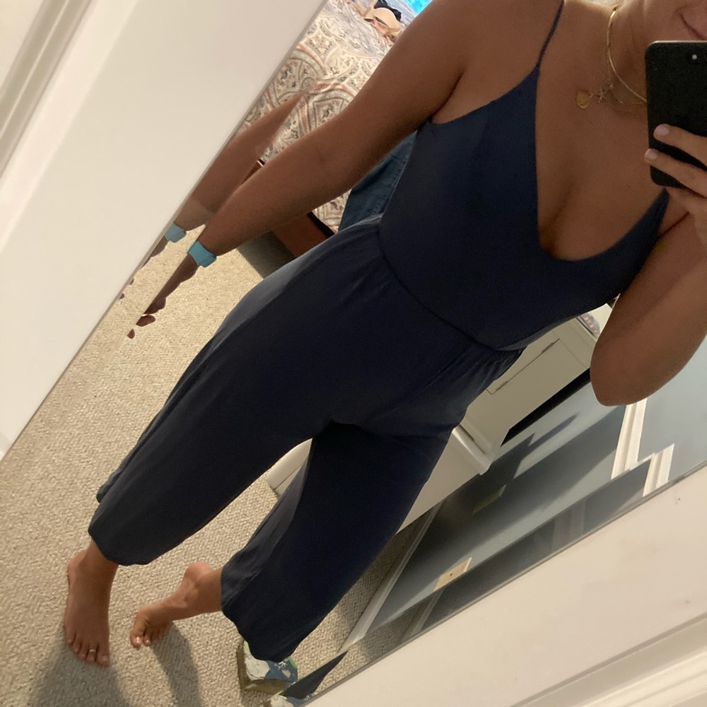 Light blue Capri jumpsuit - Size MED